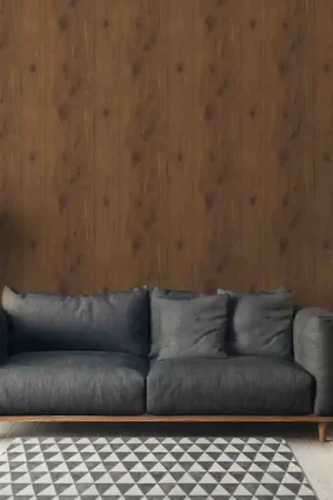 Papier peint intissé plancher bois marron foncé AS CREATION Pas Cher