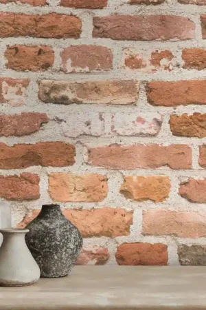 Solde Papier peint intissé brique gris