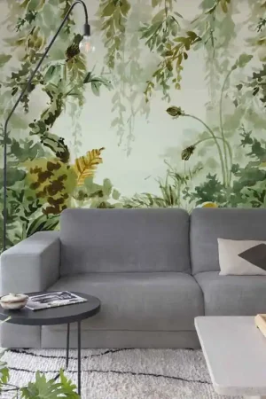 Bon Plan Papier peint panoramique intissé jungle vert L159 x 280H cm