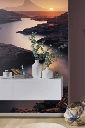 Papier peint panoramique intissé Colorado terracotta L 150 x H 270 cm ERISMANN Soldes