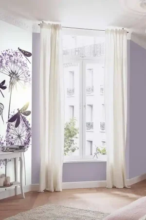 Bon Marché Papier peint panoramique intissé spring floral violet L 150 x H 270 cm ERISMANN