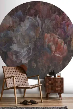 Populaire Papier peint panoramique intissé floral multicolore Diam.140 cm ERISMANN