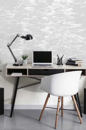 Prix Choc Papier peint panoramique intissé pin gris clair Diam.140 cm ERISMANN