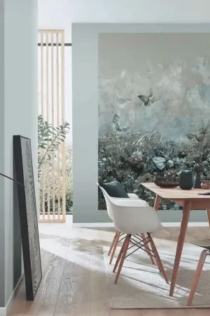 Paiement Sécurisé Papier peint panoramique intissé monde enchanté beige et bleu L 150 x H 270 cm ERISMANN