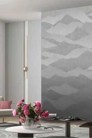 Papier peint panoramique intissé morning gris L 150 x H 270 cm ERISMANN Meilleure Vente