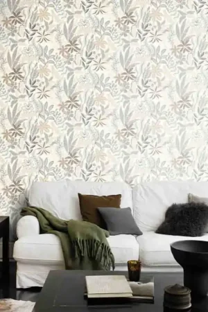 Acheter Direct Papier peint intissé feuillage léopard beige RASCH