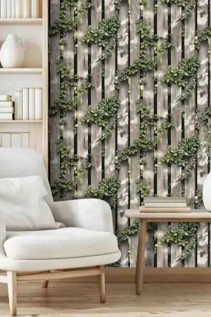 Papier peint intissé palissade végétale vert UGEPA Nouvelle Collection