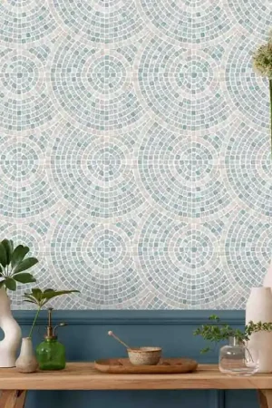 Papier peint intissé mosaïque bleu UGEPA Vente Flash