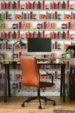 Papier peint intissé bibliothèque multicolore 53 x 1005 cm UGEPA Produit De Marque