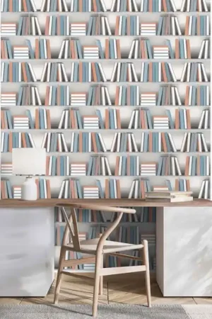 Usine Directe Papier peint intissé bibliothèque multicolore UGEPA