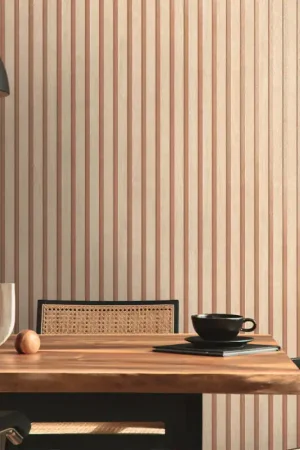 Soldes Papier peint intissé tasseaux de bois écru fond noir AS CREATION