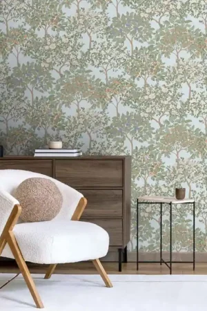 Prix Choc Papier peint intissé arbre vert et bleu UGEPA