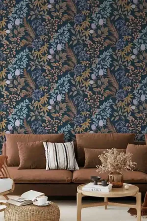 Papier peint intissé feuillage bleu UGEPA Nouvel Arrivage