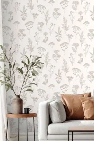 Papier peint intissé graminée beige UGEPA Retour Gratuit