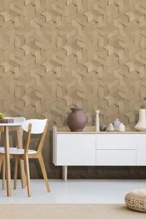 Papier peint intissé bois beige UGEPA Nouveauté