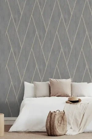 Papier peint intissé bois chevron bleu UGEPA Retour Gratuit