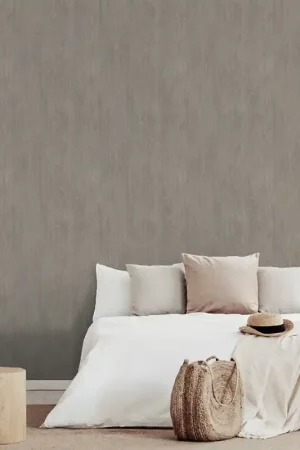 Prix Réduit Papier peint intissé bois uni taupe UGEPA