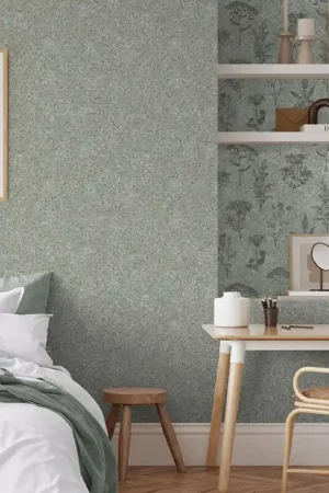 Papier peint intissé graminée façon liège vert UGEPA Super Prix