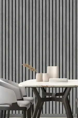 Papier peint intissé tasseau de bois gris UGEPA Nouvelle Collection