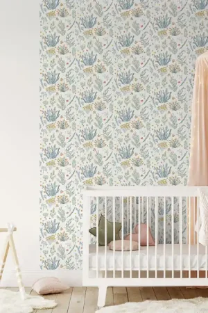 Papier peint intissé floral jaune moutarde UGEPA Remise