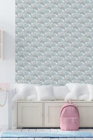 Papier peint intissé végétal bleu UGEPA Produit De Marque