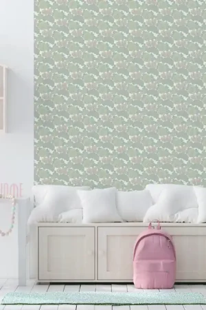 Authentique Papier peint intissé Petit Bois Vert UGEPA