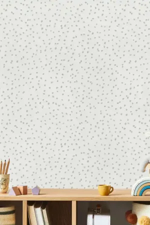 Papier peint intissé à pois gris UGEPA Nouveauté
