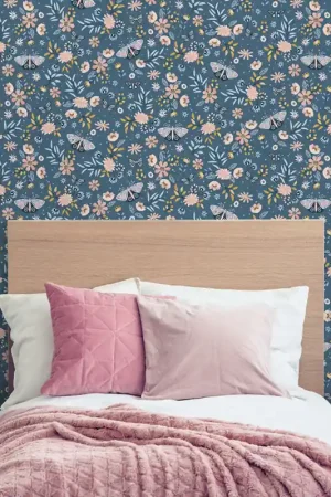 Réduction Papier peint intissé Papillon floral bleu UGEPA