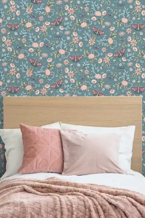 Prix Choc Papier peint intissé Papillon floral vert UGEPA