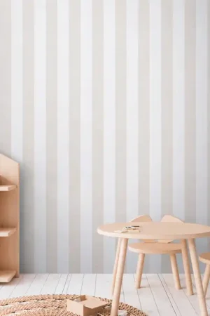 Papier peint intissé rayure crème et blanc AS CREATION Dernier Modèle