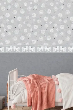 Seulement Aujourd'hui Papier peint intissé tourbillon art déco gris AS CREATION