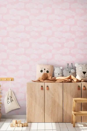 Papier peint intissé Nuage rose AS CREATION Jusqu'à Épuisement Des Stocks
