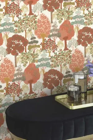 Papier peint intissé woodland terracotta 53 x 1005 cm Nouvelle Collection