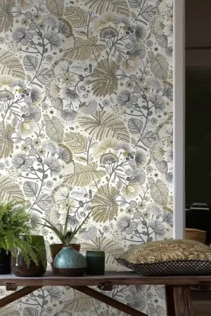 Achat Immédiat Papier peint intissé feuilles éventails 53 x 1005 cm