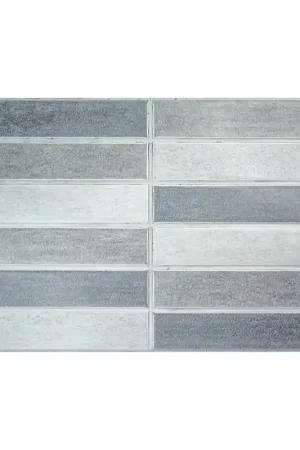 Réduction Lot de 1,50 m² - Faïence murale Magnet Mosaico Gris 25X40 cm Satiné